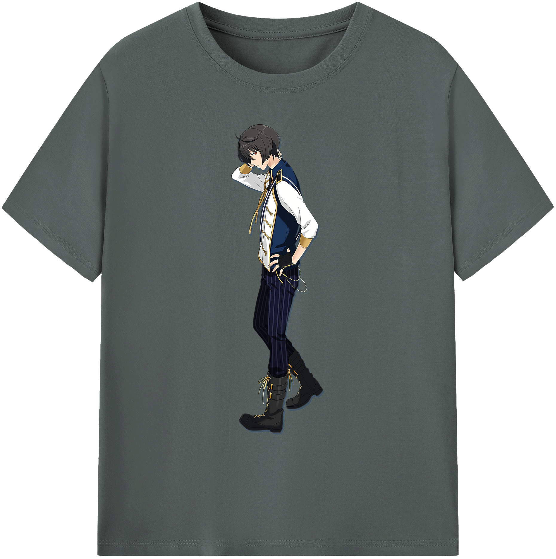 （画像用） あんさんぶるスターズ! Ensemble Stars 綿100％ メンズ半袖Tシャツ｜肌触りやわらか＆通気性